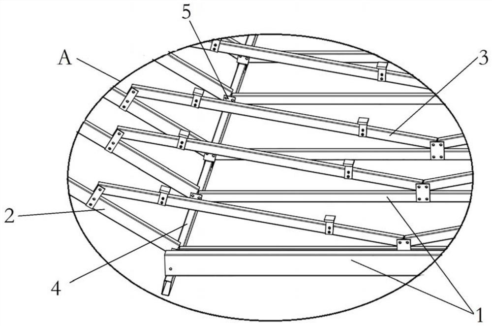 Heat collector support structure and heat collector with same