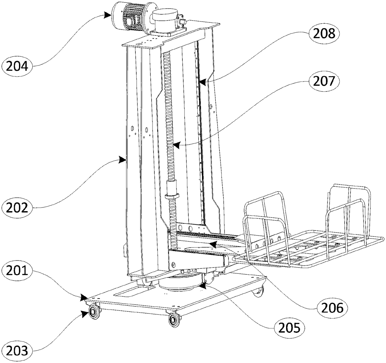 Hosiery factory automatic warehouse capable of automatically storing and taking materials