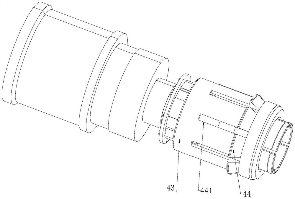 Passive device with blind-mating self-locking structure