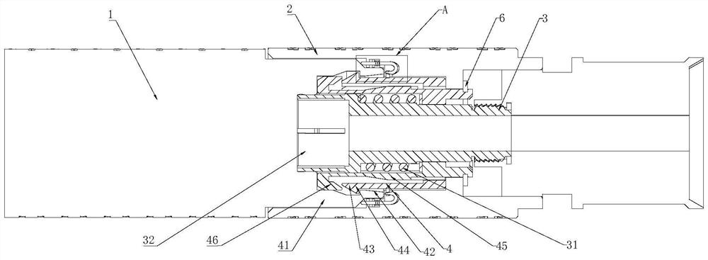 Passive device with blind-mating self-locking structure