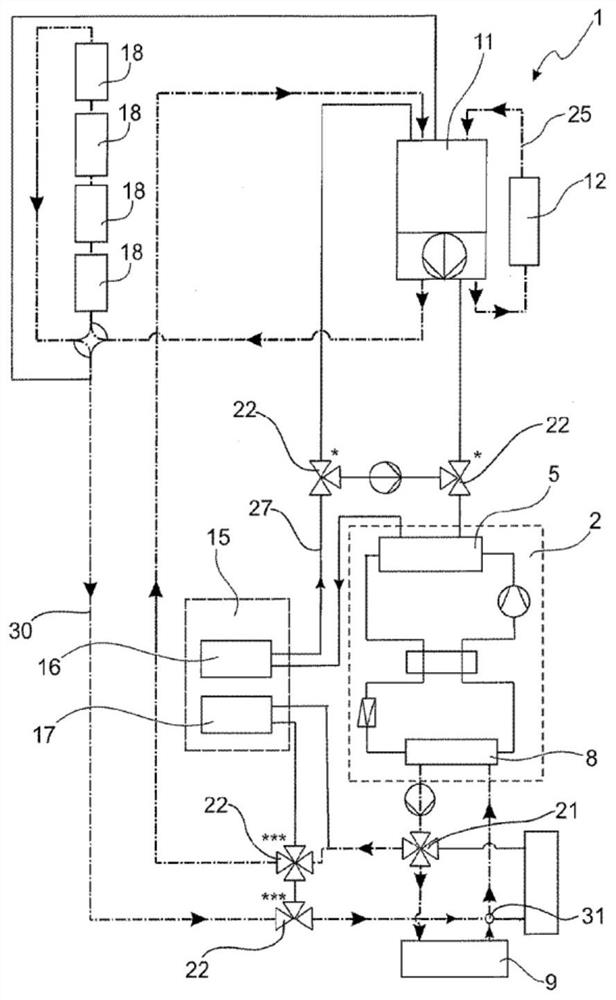 Thermal management arrangement for vehicles and method for operating thermal management arrangement