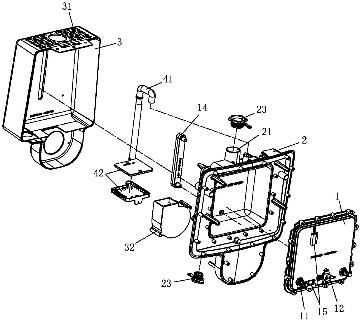 Novel steam bath device for foot physiotherapy instrument