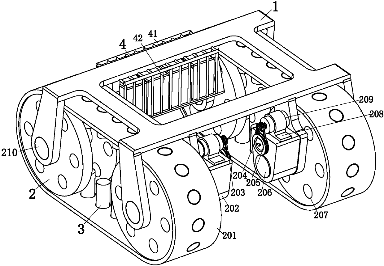 A crawler type multi-habitation walking device