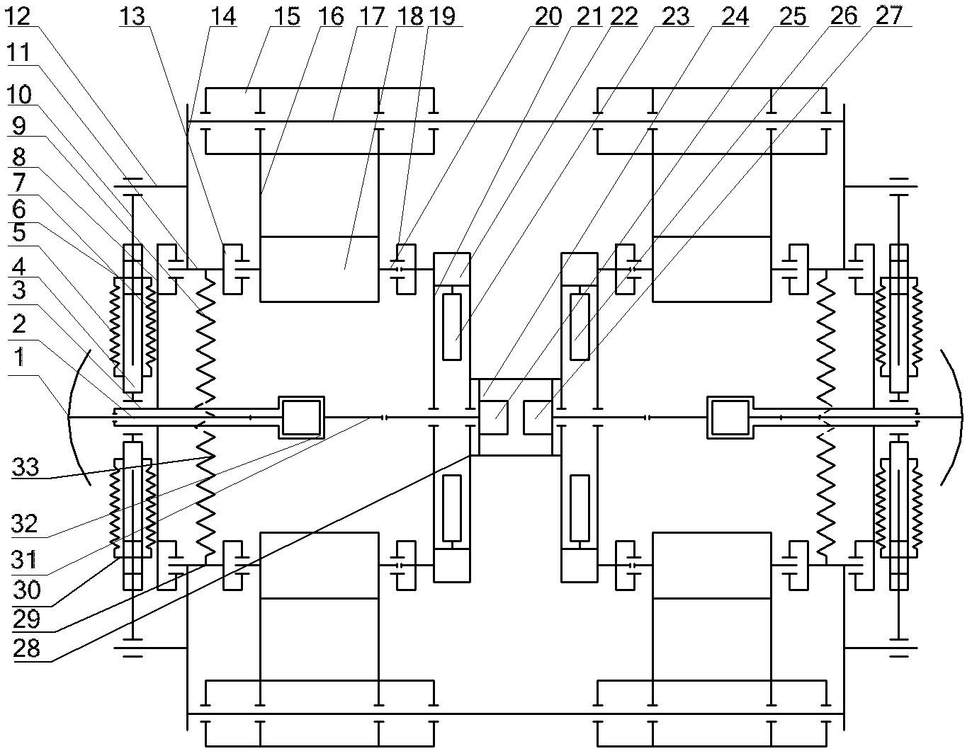 Duplex triangle connecting frame variable configuration crawler-type obstacle-crossing mechanism