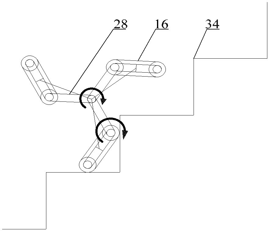 Duplex triangle connecting frame variable configuration crawler-type obstacle-crossing mechanism