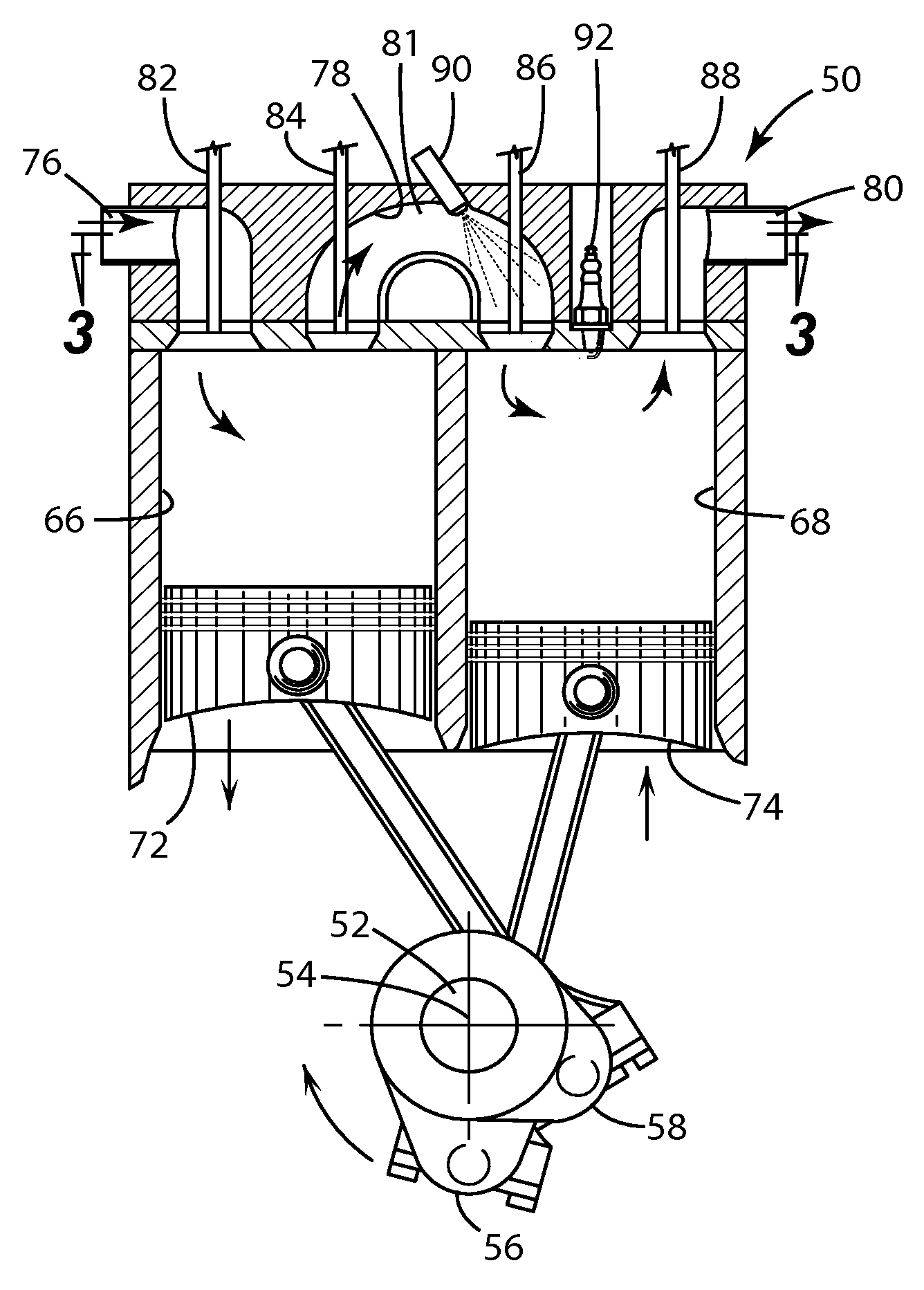 Part-load control in a split-cycle engine