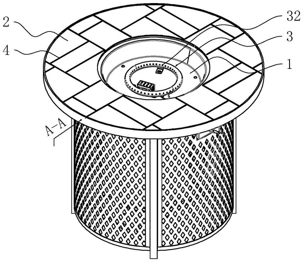 Table type outdoor heating furnace