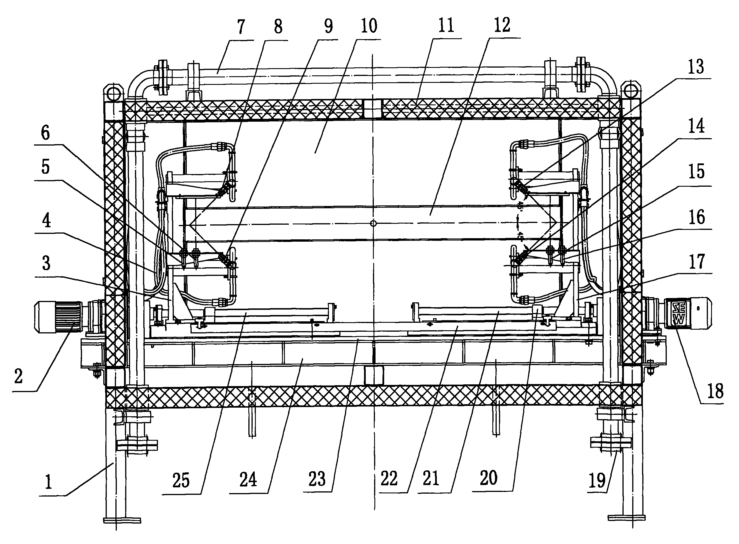 Device for sweeping continuous slab band edge part