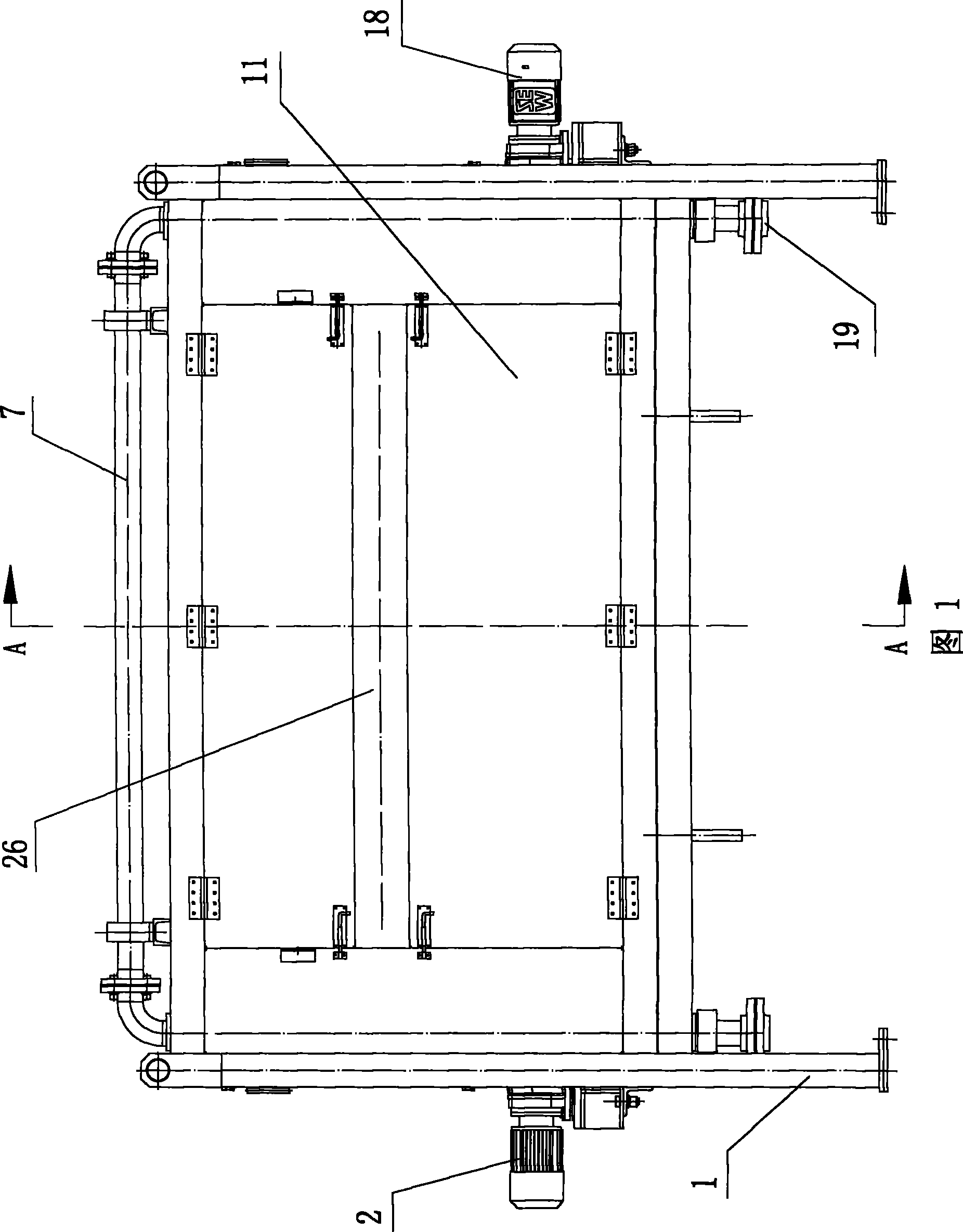 Device for sweeping continuous slab band edge part