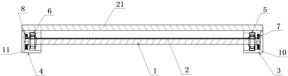 Aileron cabin sealing structure