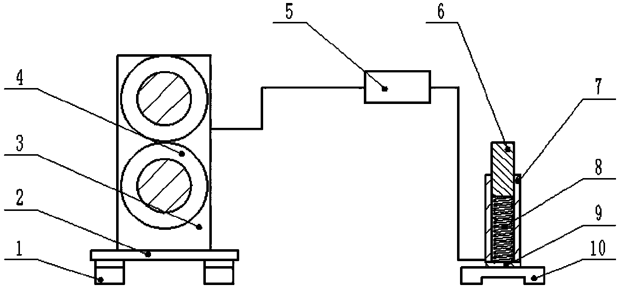 A pulse current assisted internal thread copper tube forming device