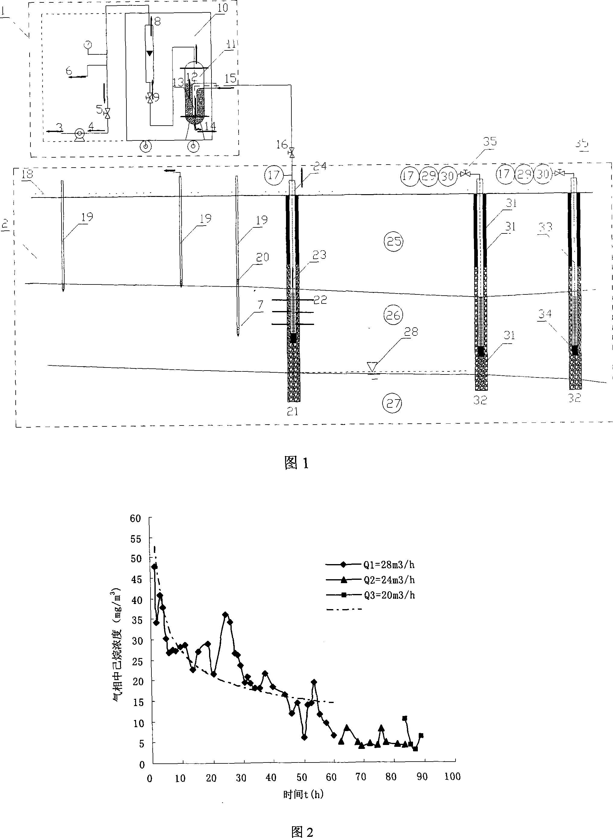 Soilgas phase extracting monitoring system device and monitoring method