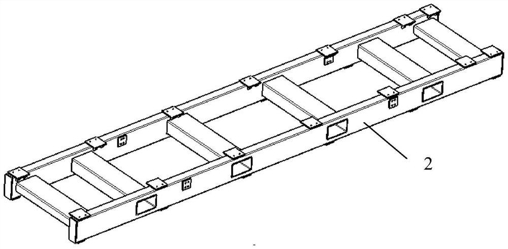 Large foam sandwich part forming device and forming method