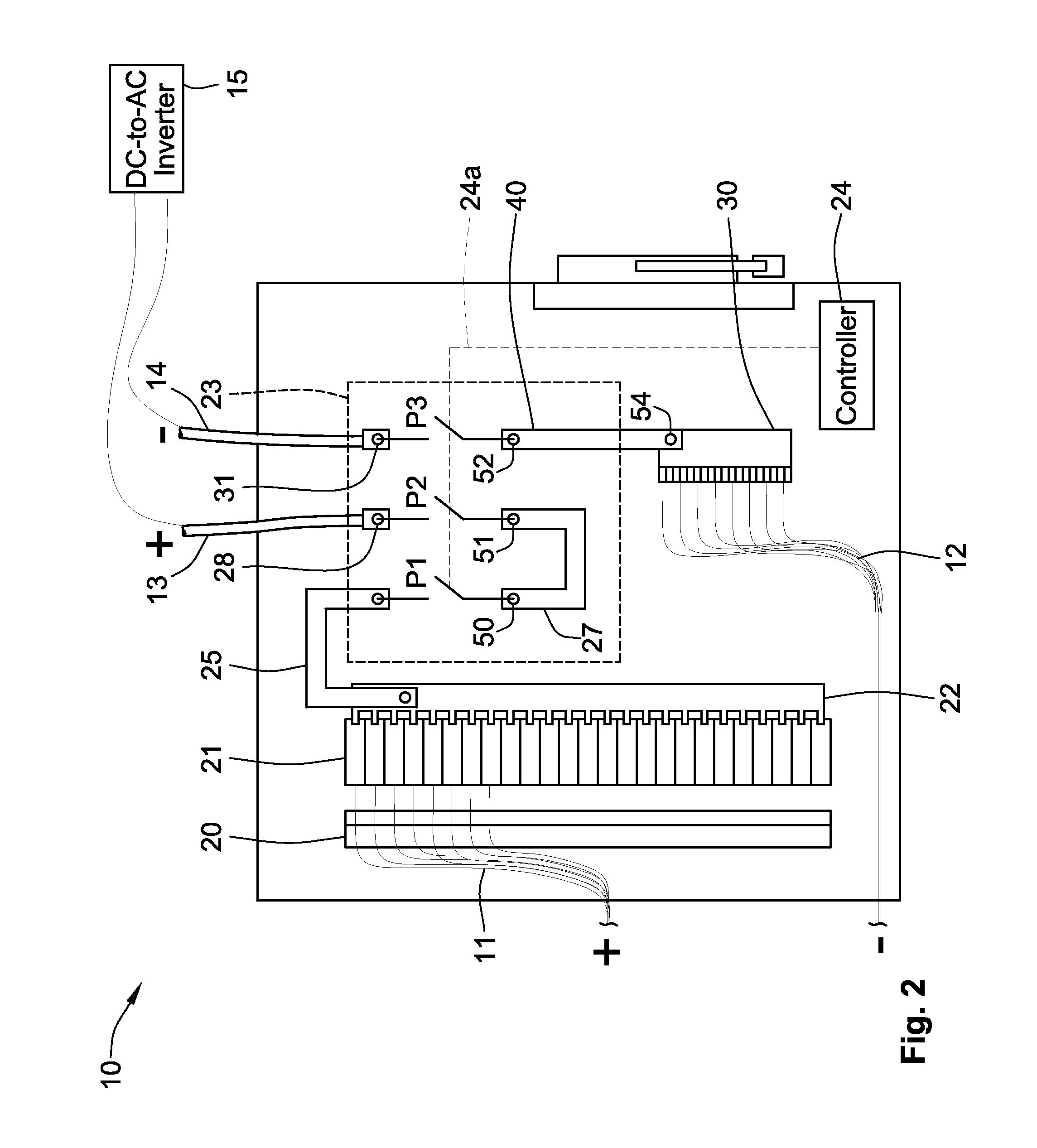 Photovoltaic string combiner with disconnect having provision for converting between grounded and ungrounded systems