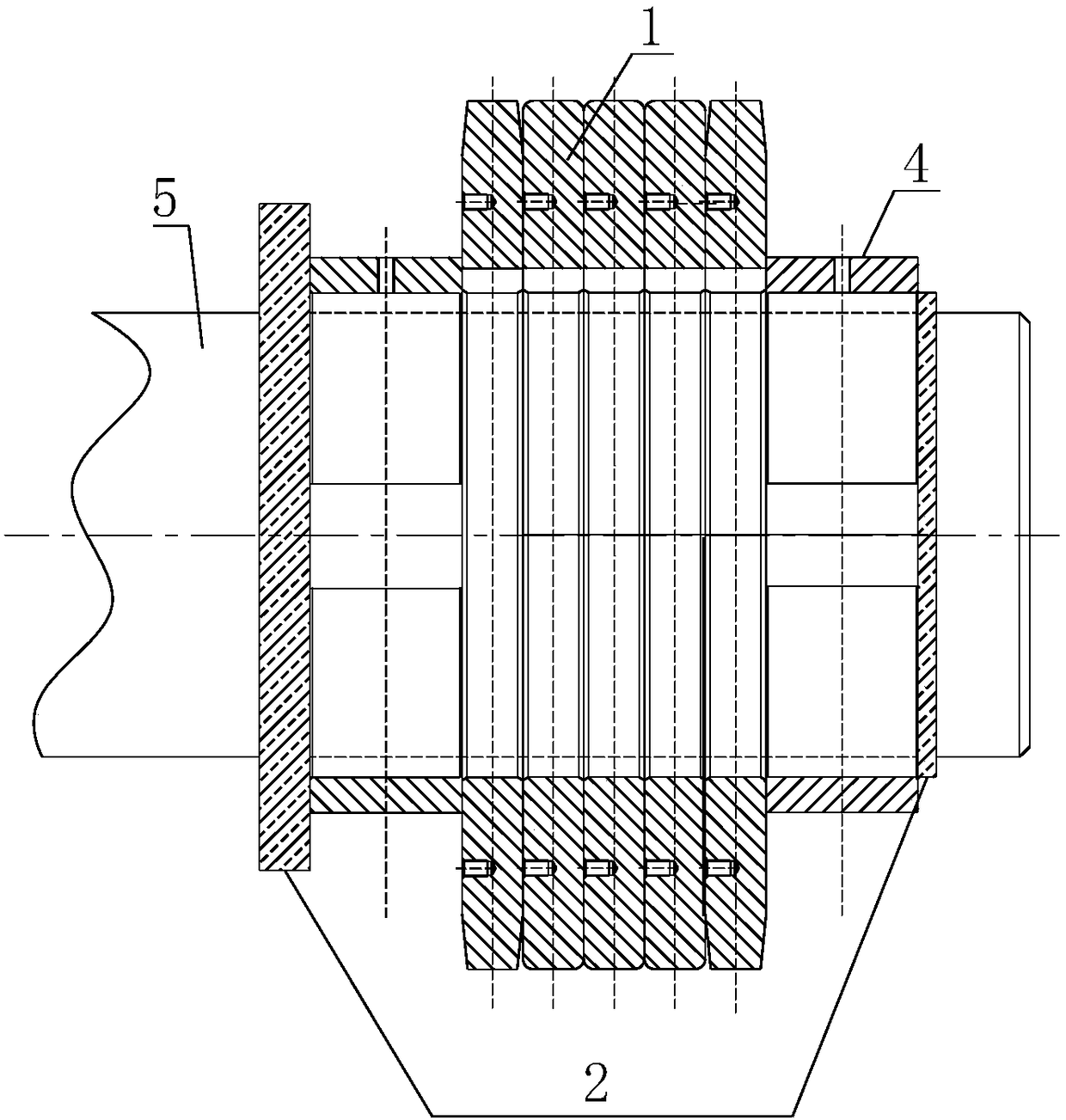 Combined box iron straightening roller