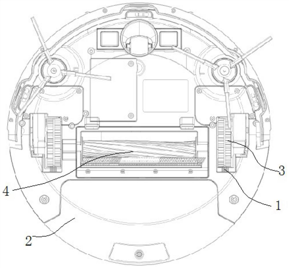 Side wheel anti-winding device for sweeping robot