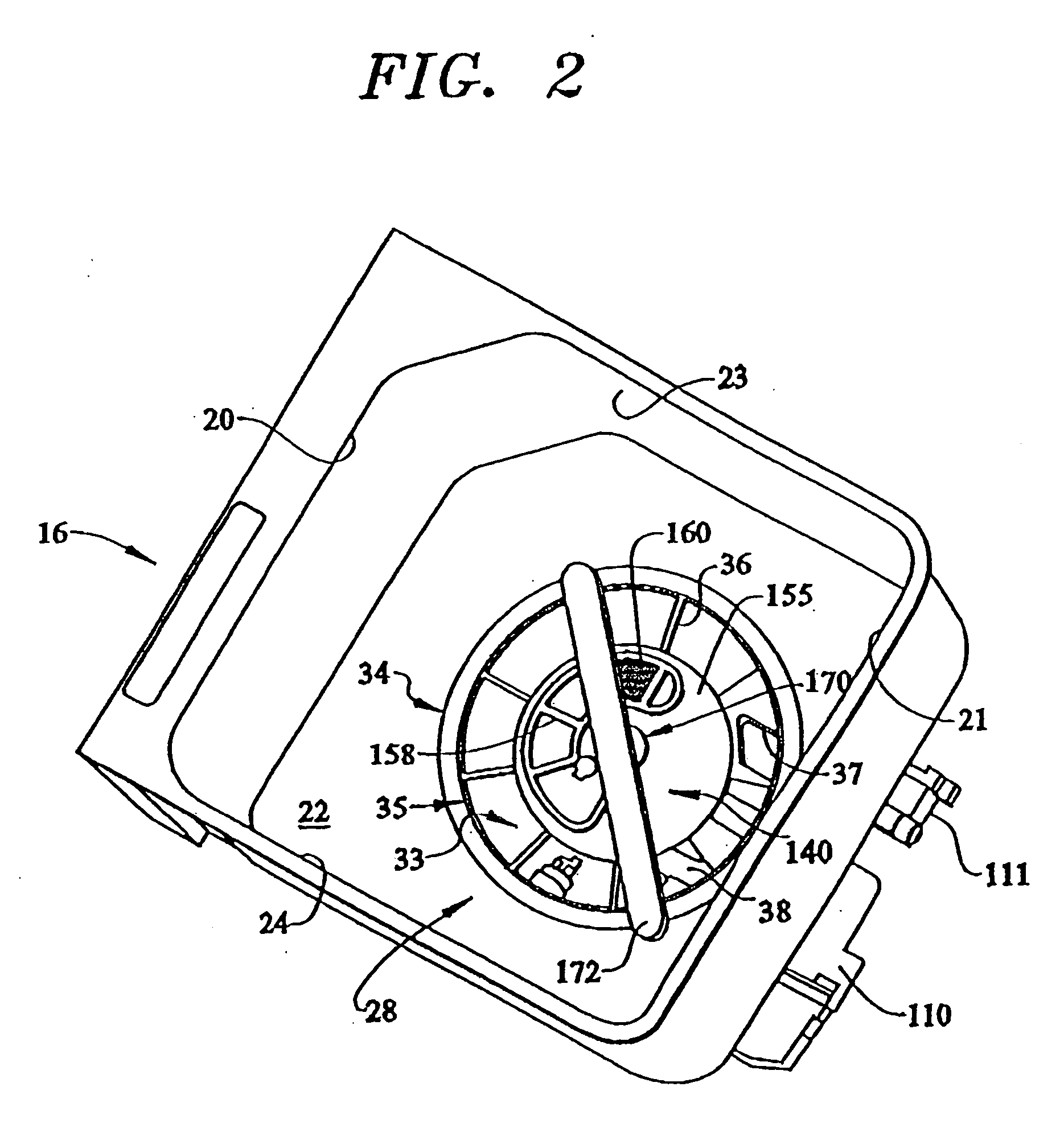 System for limiting pressure in a fine filter chamber for a dishwasher