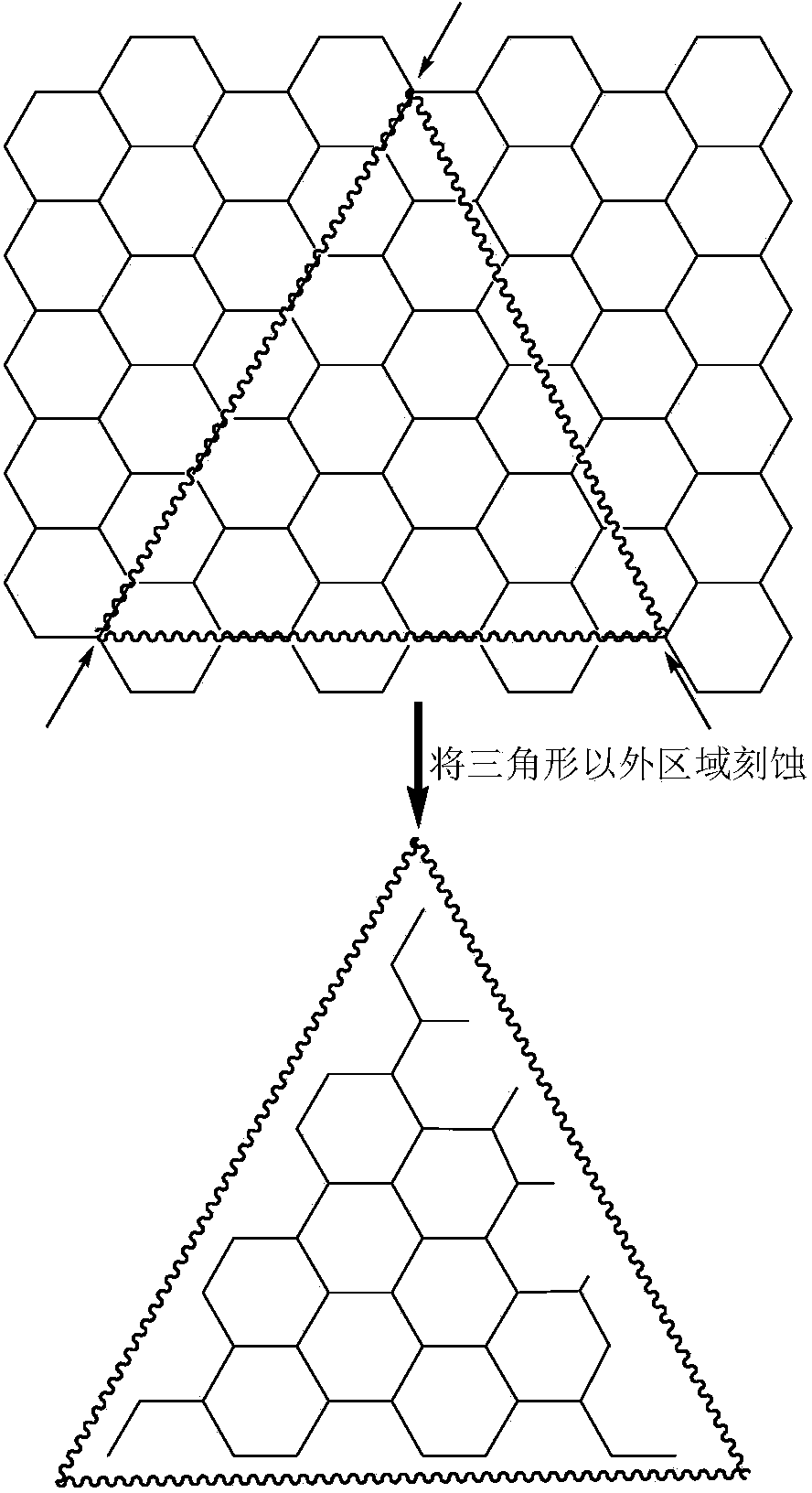 Graphical method for graphene thin film, functional device and application of graphene thin film