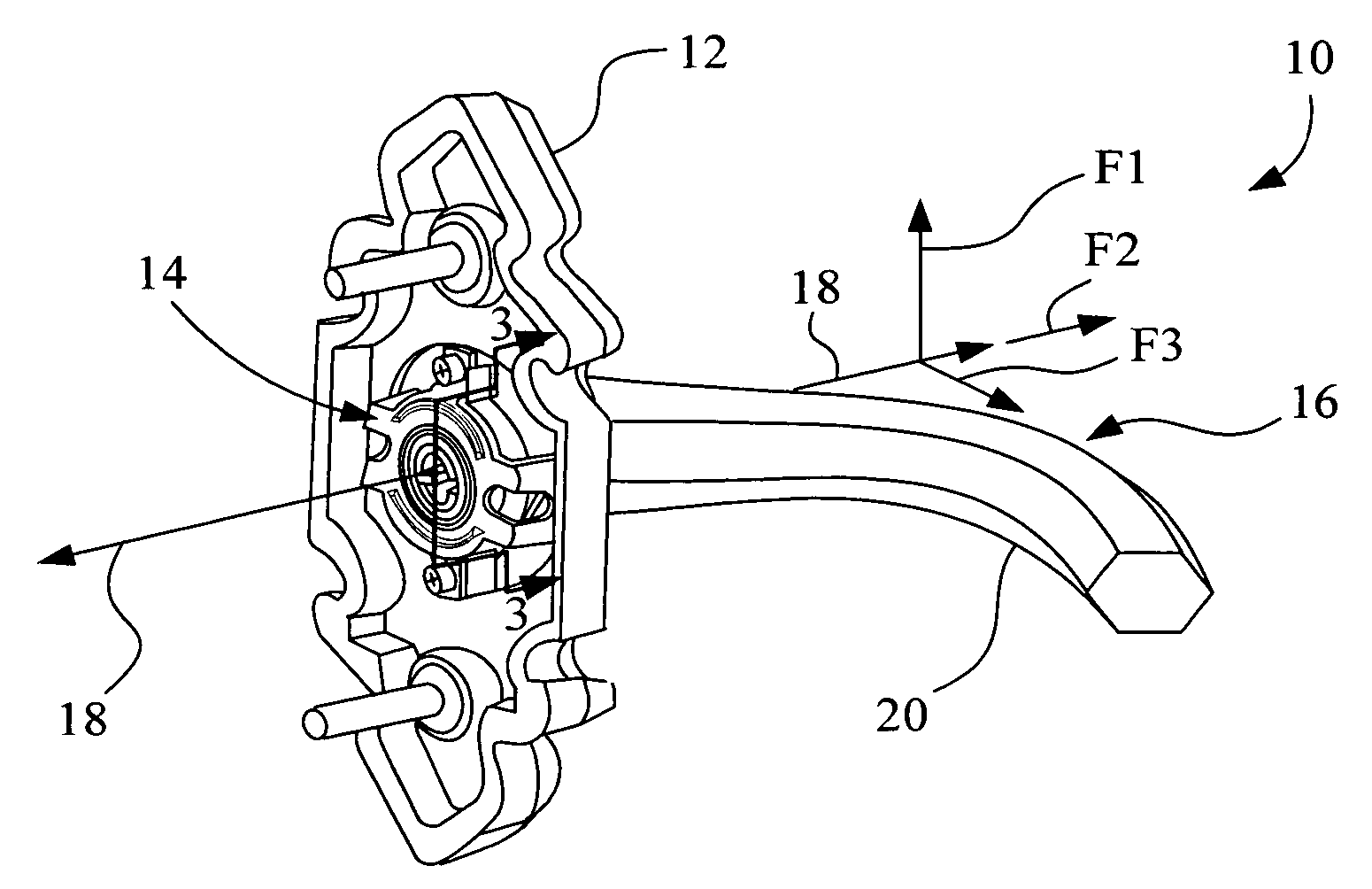 Door handle assembly including auxiliary bearing and auxiliary bearing support for a door handle