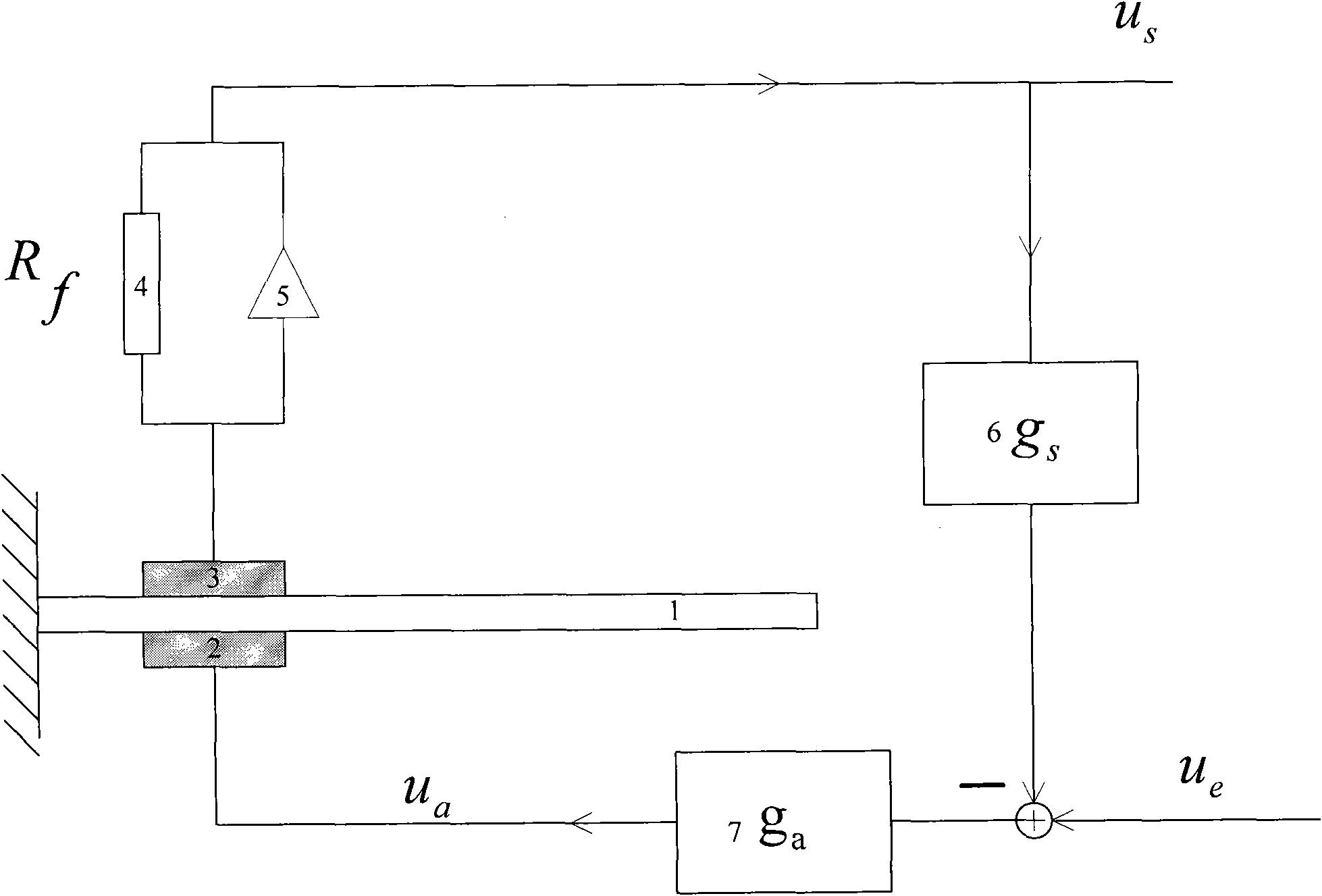 Piezoelectric structure damping control electronic compensation method