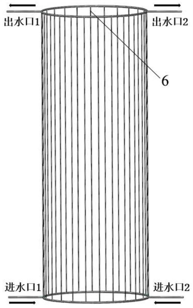 A method for optimal configuration of cooling water pipes and a water pipe structure with uniform distribution