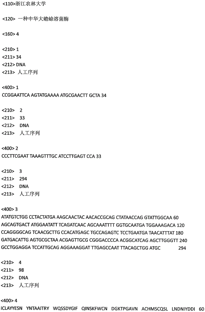 Bufo gargarizans lysozyme