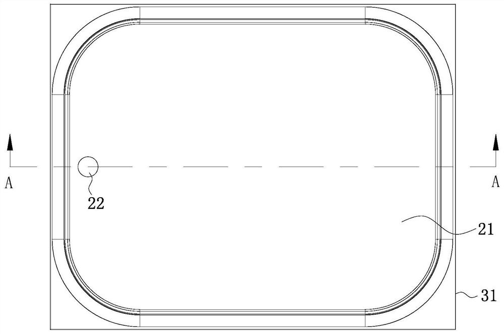 A split shower bottom