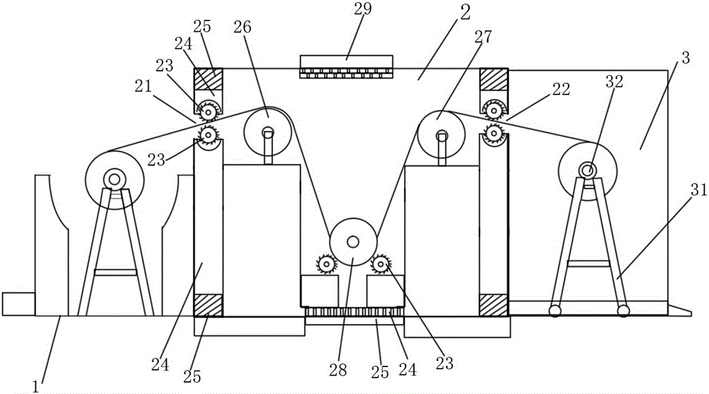 Machining method suitable for large rolled cloth efficient cleaning device