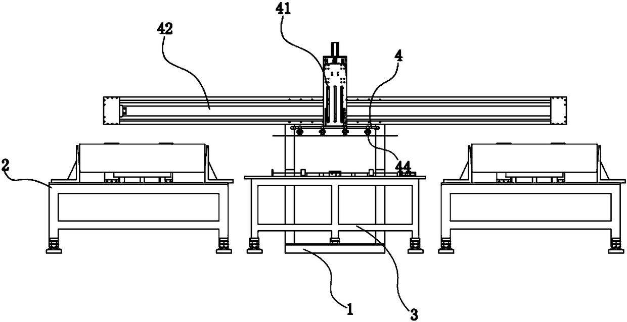 A double-station unstacking and loading device