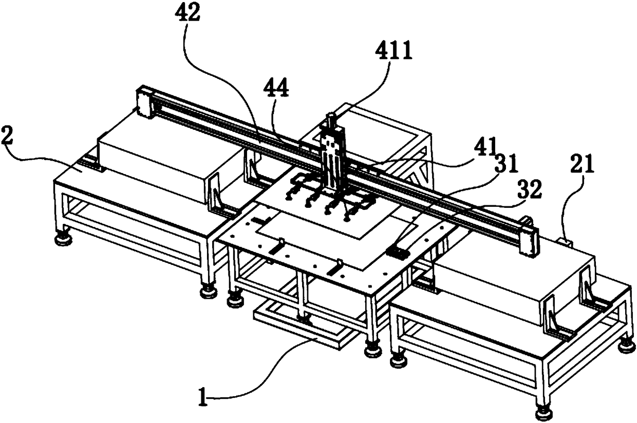 A double-station unstacking and loading device