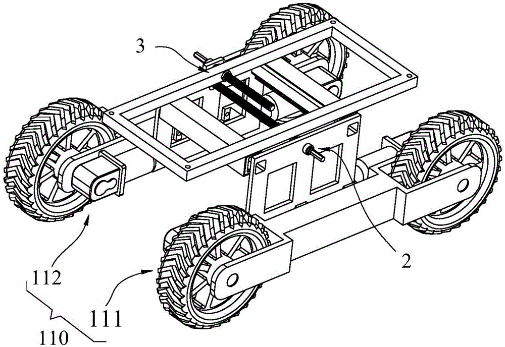 Wide breadth-adjustable mobile platform and robot having same