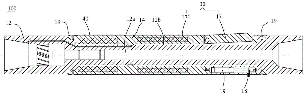 Static pushing type rotating guide device