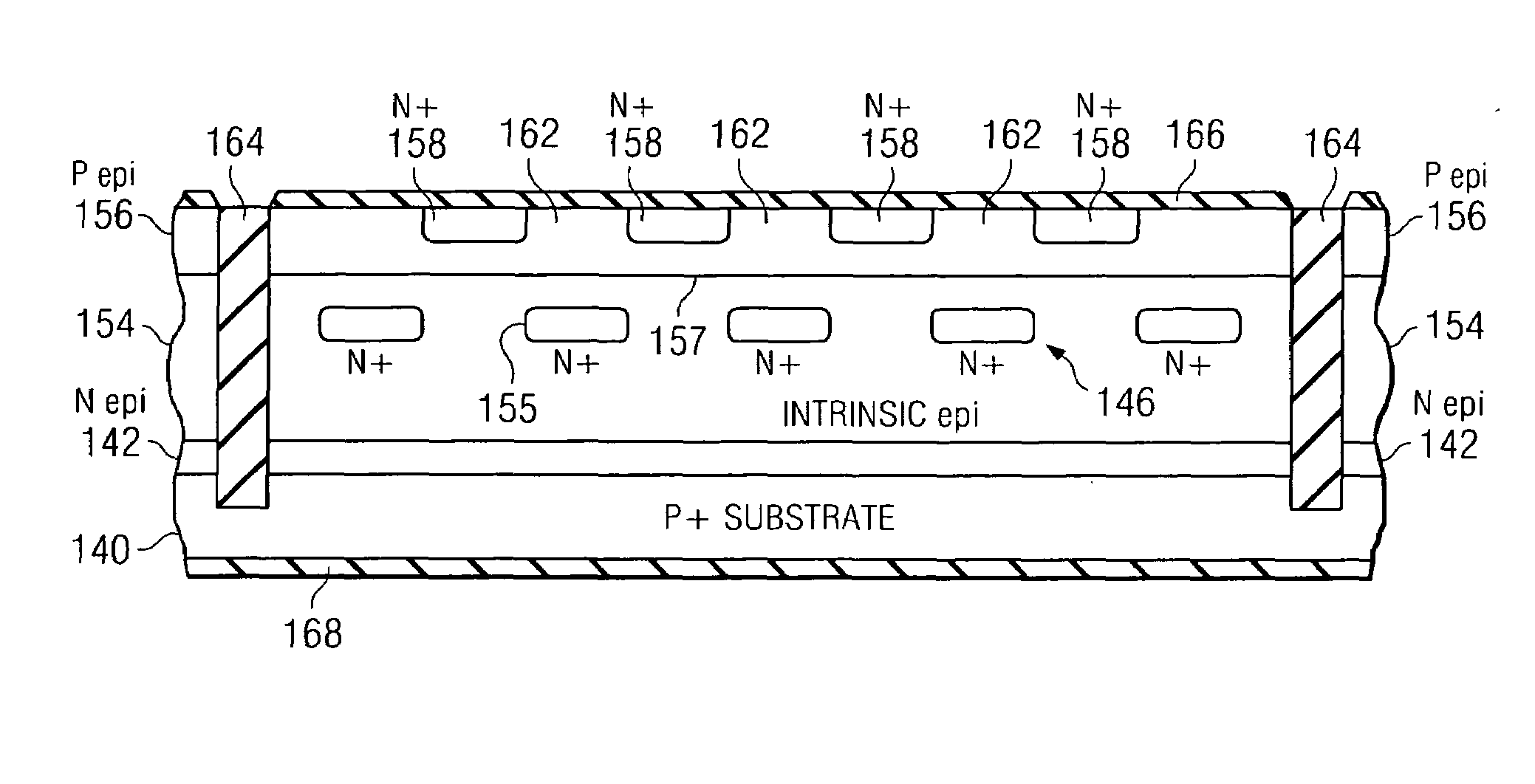 Low capacitance semiconductor device