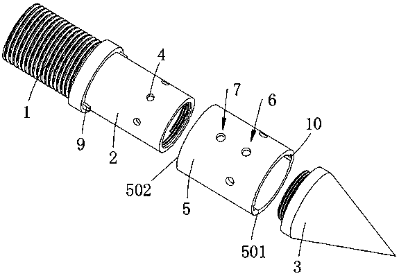 High-pressure rotary jet grouting drill bit