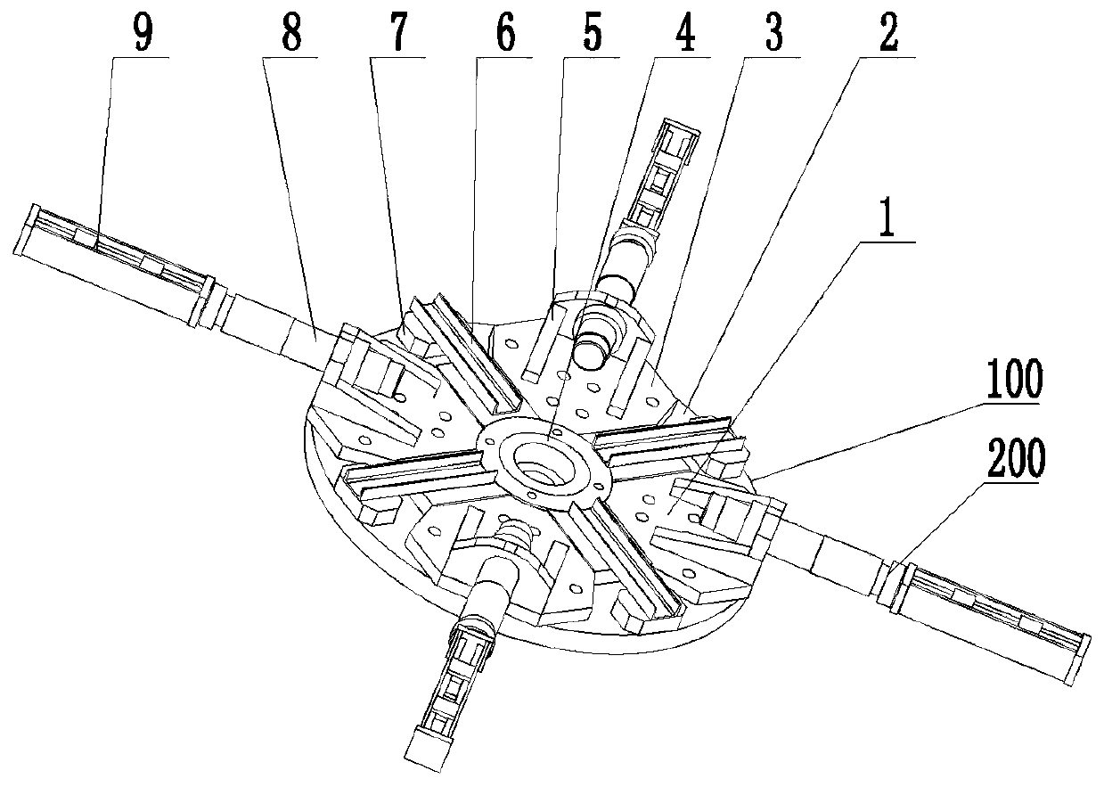 A combined tooling for processing a variable-diameter cylinder on a heavy-duty floor lathe