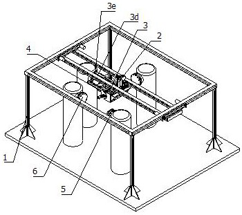 A suspension device for disassembling and assembling manhole cover of chemical equipment