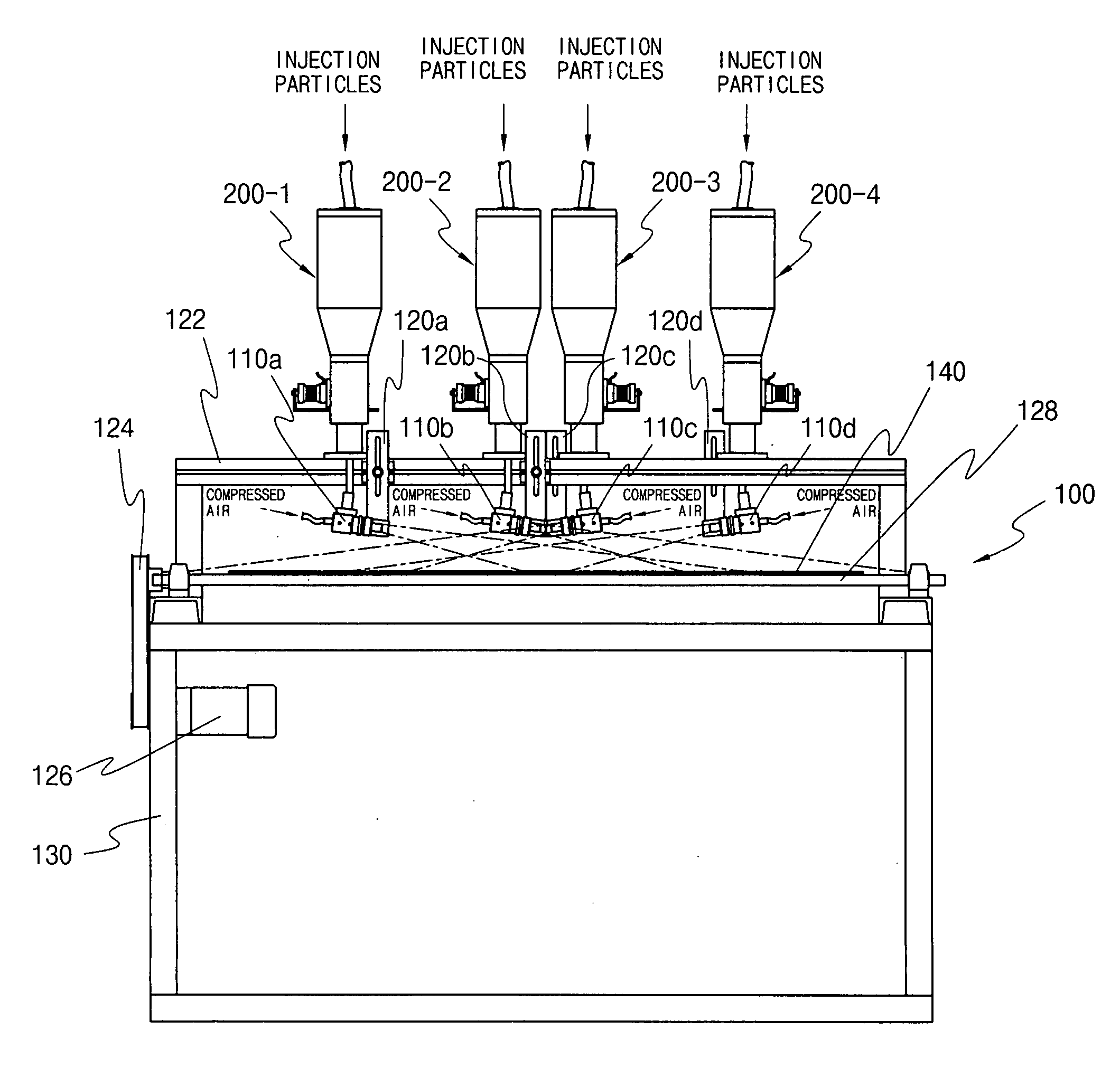 Method of manufacturing a light guiding panel and an apparatus for the same, and a particle blasting apparatus for manufacturing the light guiding panel