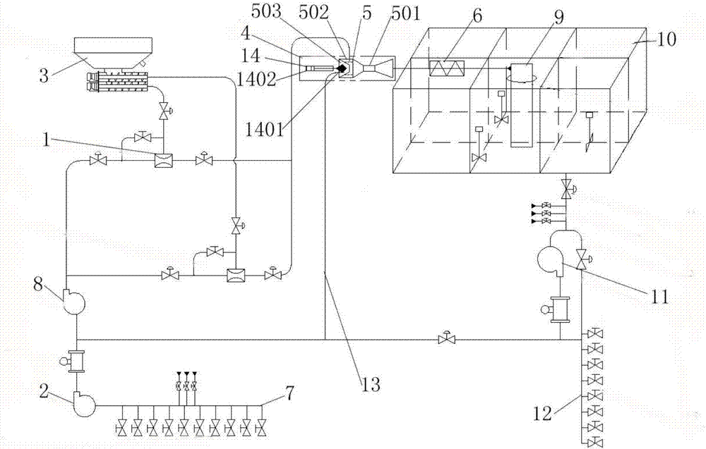 Mixing system of fracturing fluid and mixing method thereof
