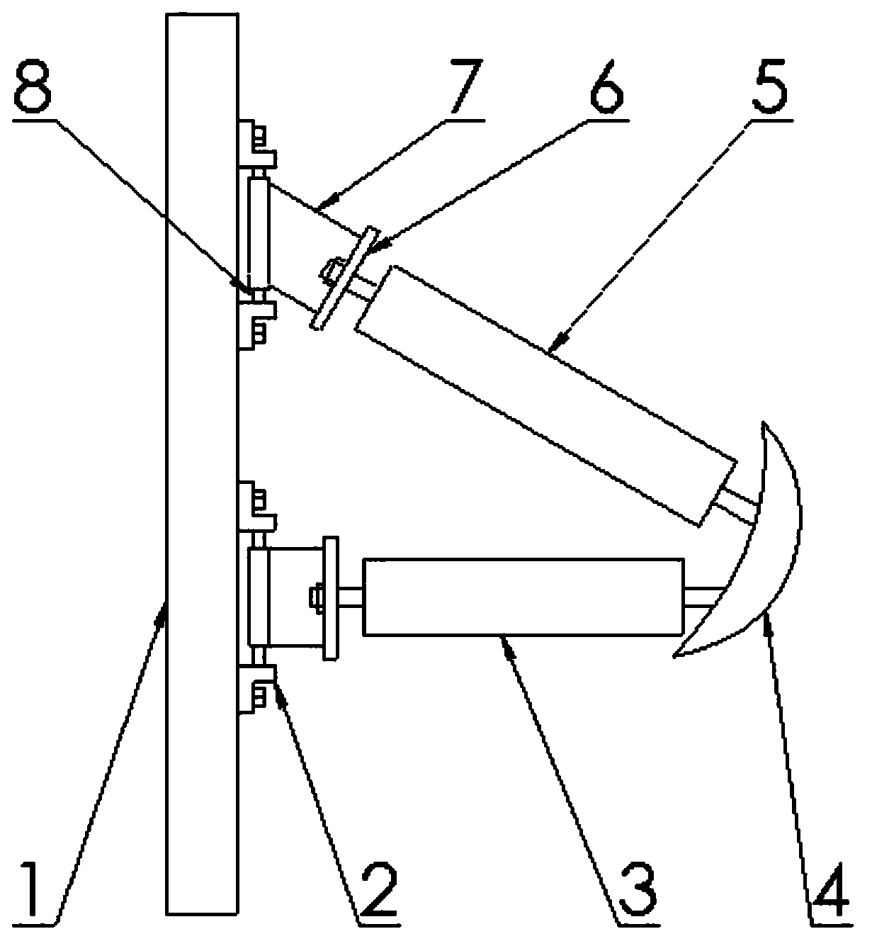 Composite rotary cross arm