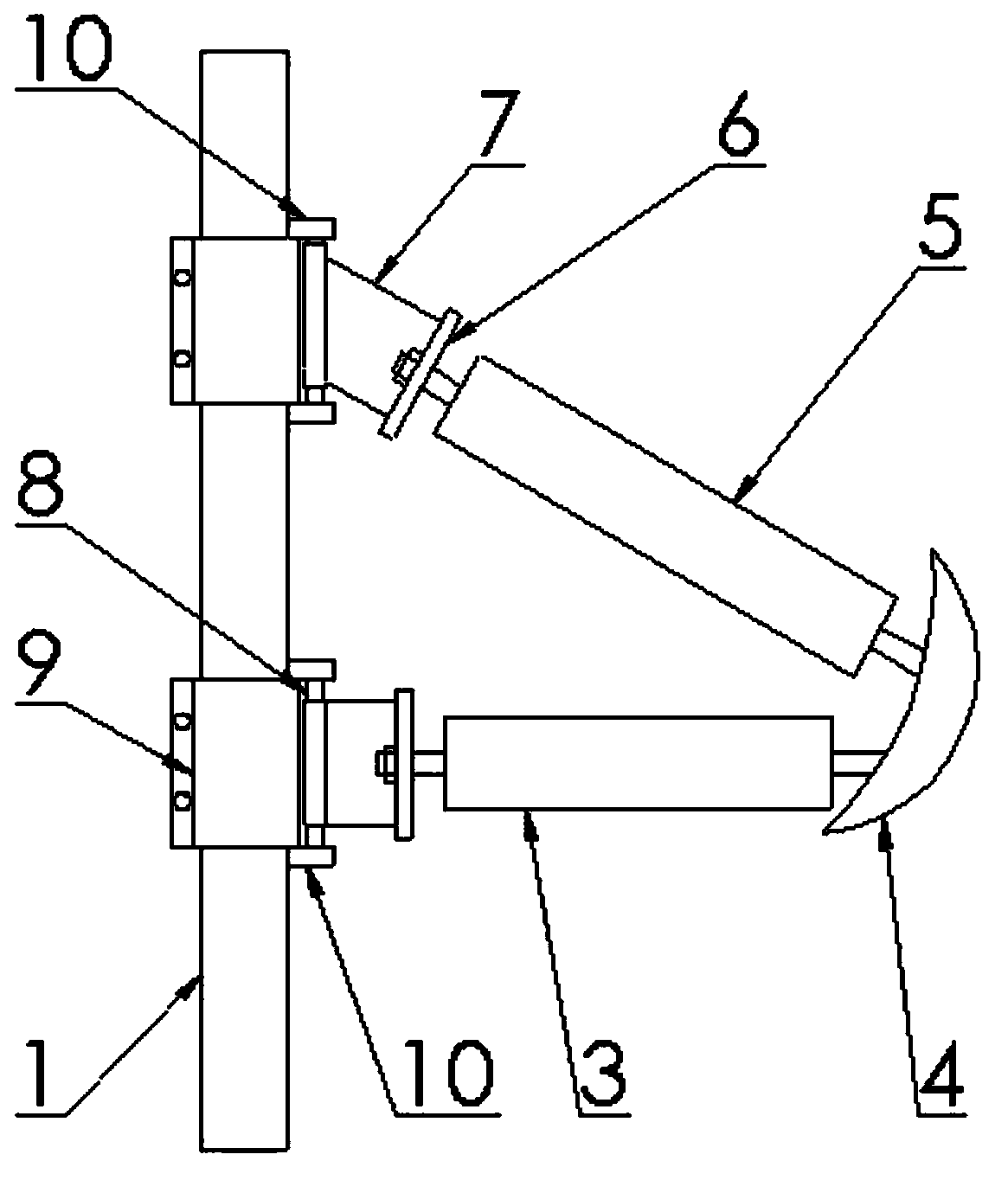 Composite rotary cross arm