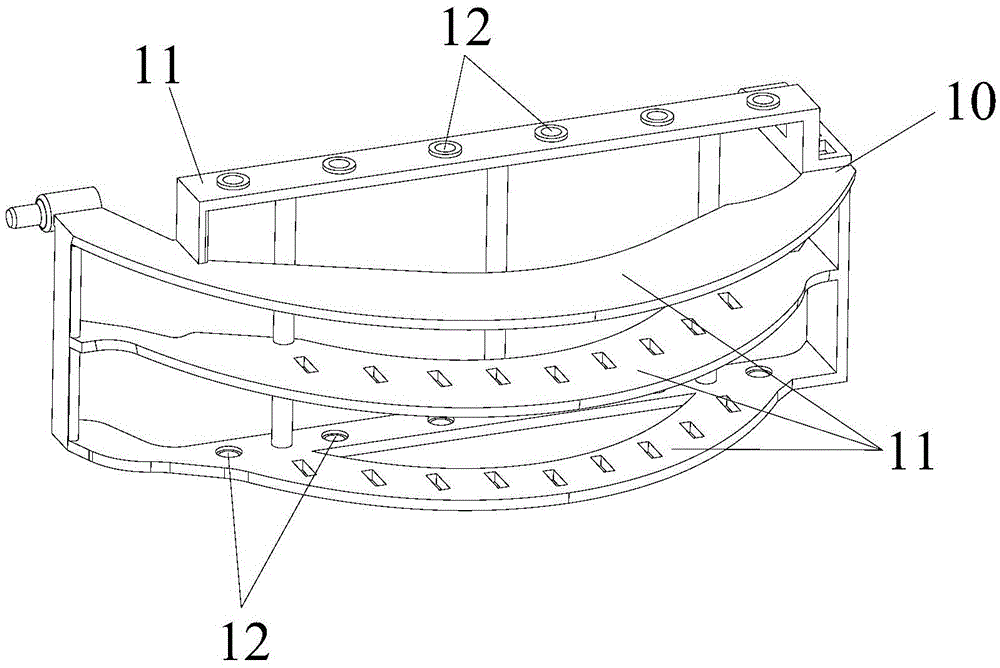 Air-sweeping structure and air conditioner