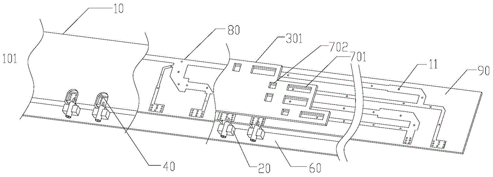 Integrated multipath dielectric phase shifter