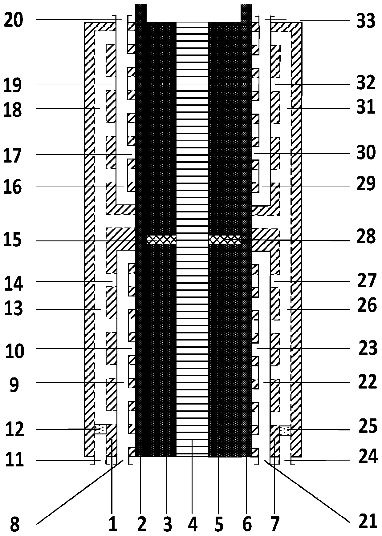 Fuel cell with separation and transmission of materials and efficient utilization of fuel and operating method thereof