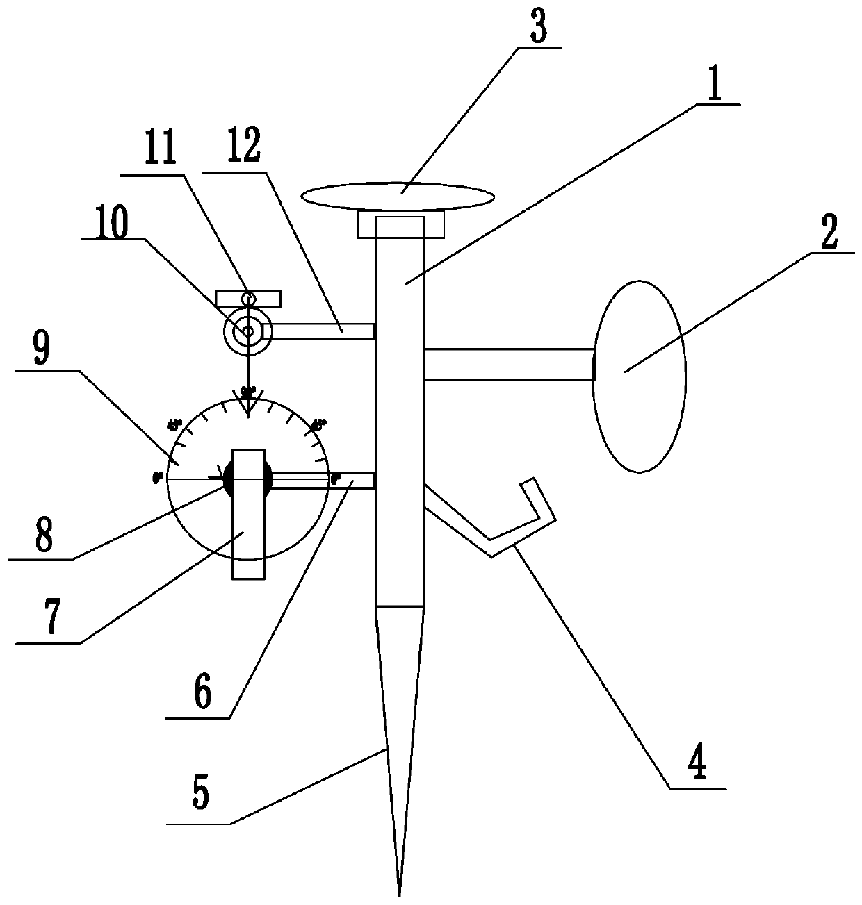 Wall-hanging directional fixing device for measuring electrode and measuring method thereof