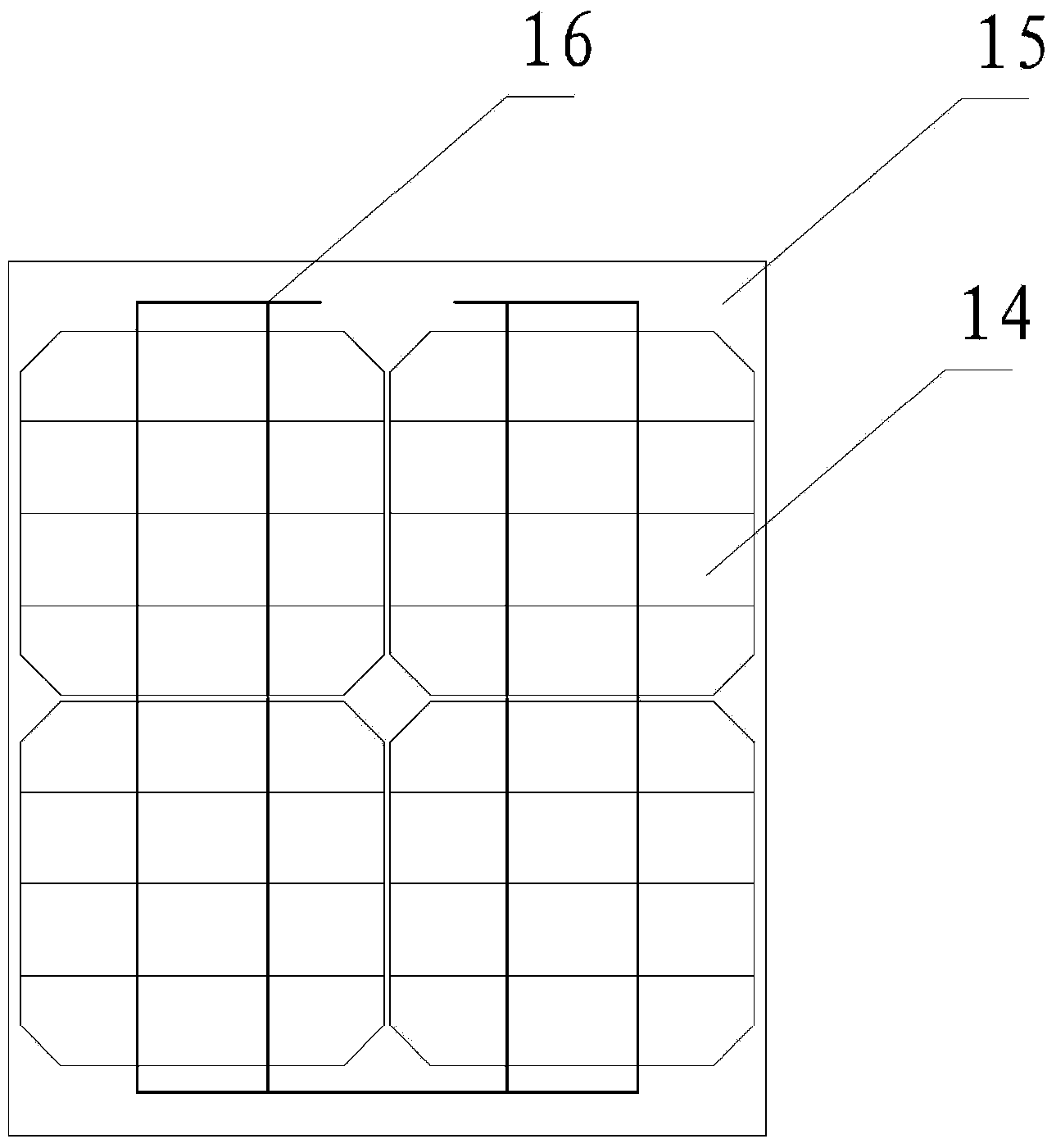Spliced building component solar photovoltaic tile and battery panel thereof