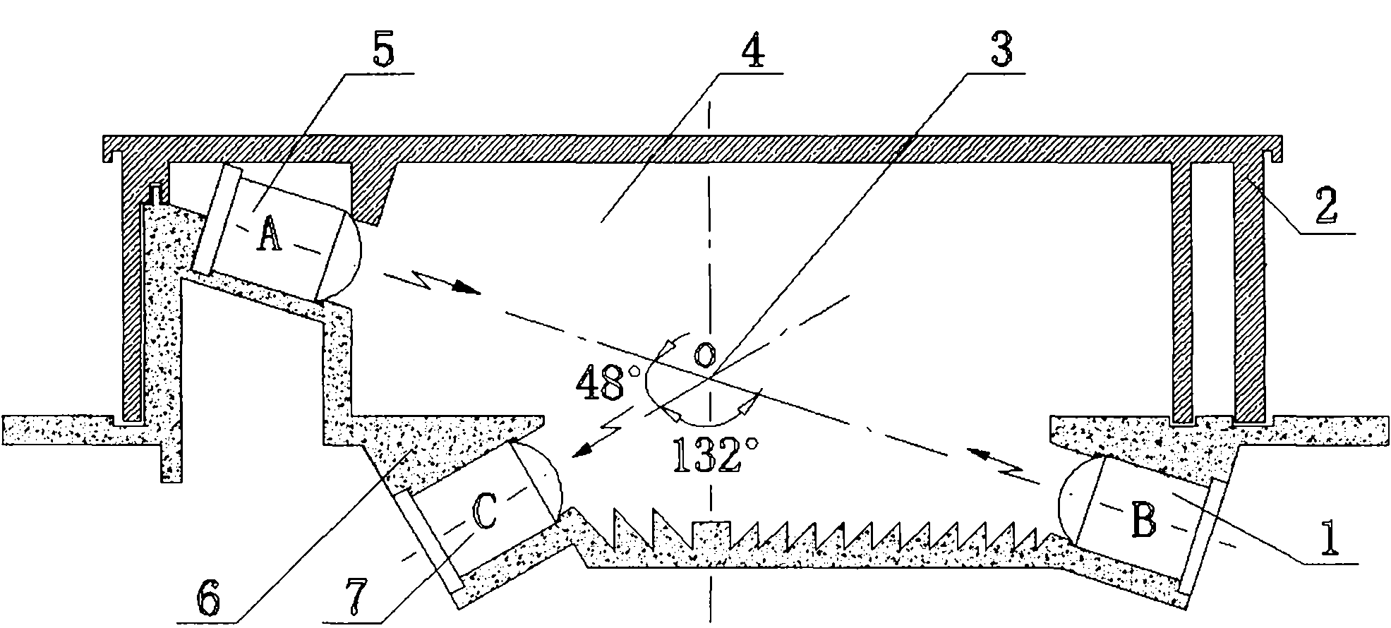 Front/back scattering combined spot-type photoelectric smoke detector and detection method thereof