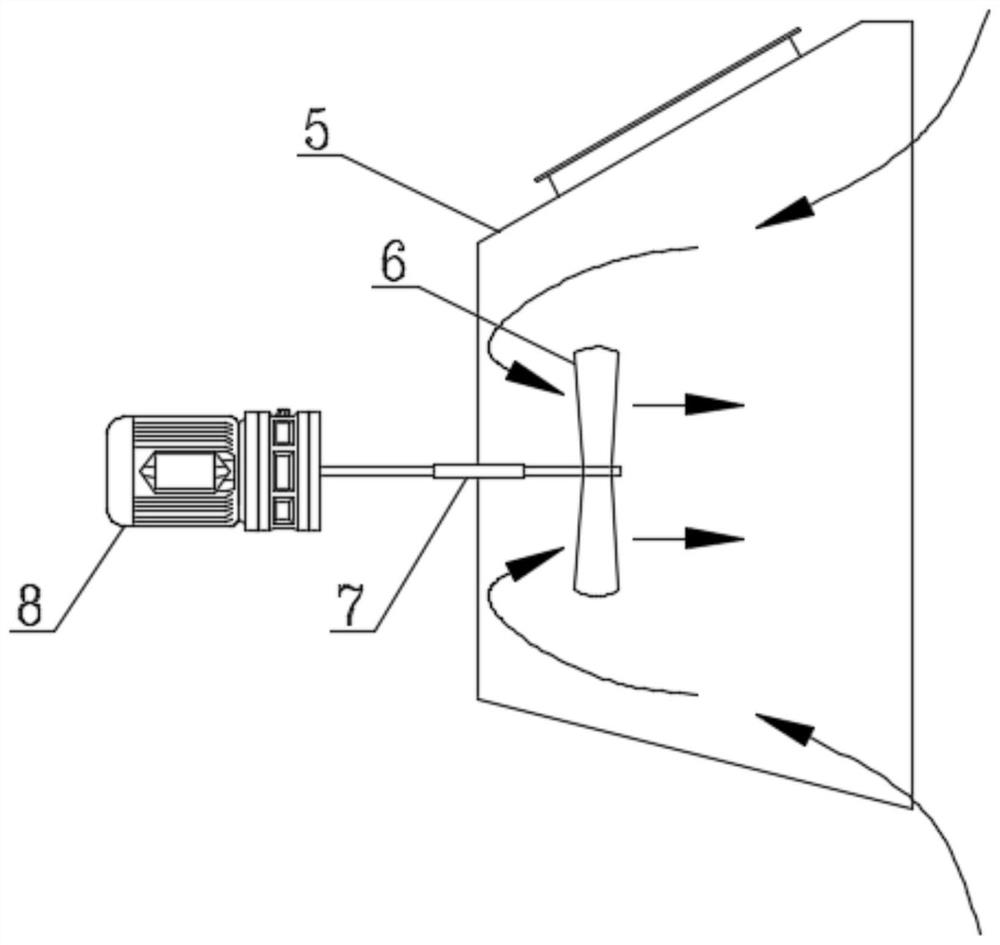 Flue gas dispersing device for forcibly dispersing powder