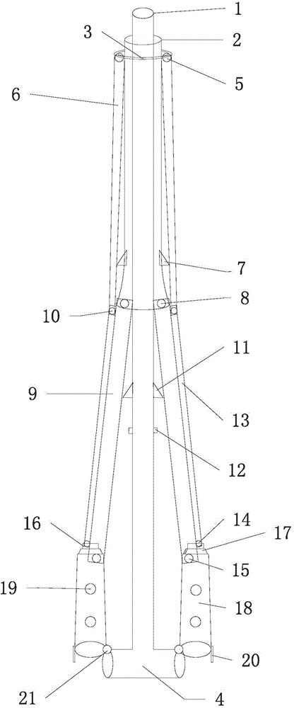 Telescopic arm type multi-point displacement meter anchor head applied to soft soil stratum