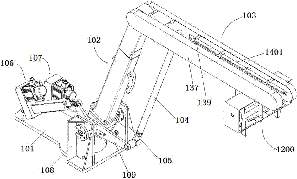 Adjustable planar mechanical arm with electric clamping jaw