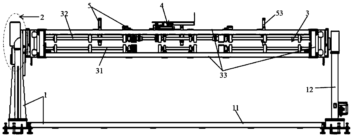 Large material turnover device and using method thereof